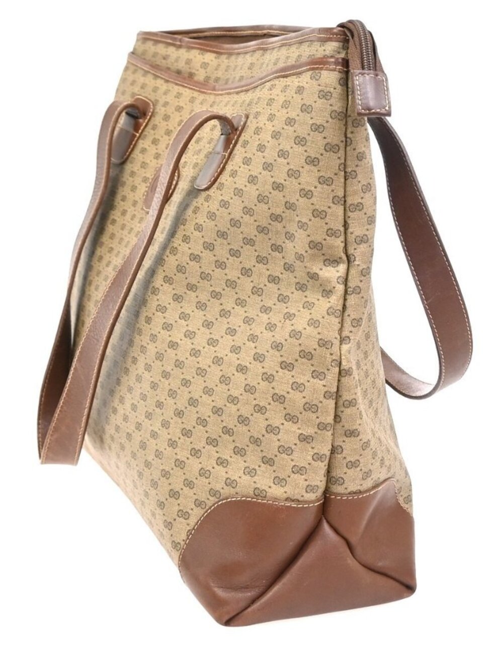 GUCCI Logo Micro GG Pattern Shoulder Tote Bag PVC Leather Brwn GHW Italy 05KC980 - Picture 2 of 16